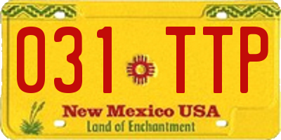 NM license plate 031TTP