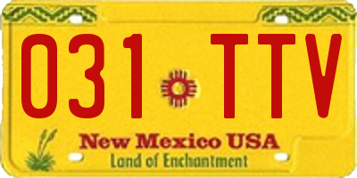 NM license plate 031TTV
