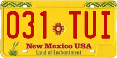 NM license plate 031TUI