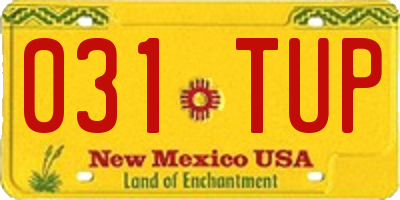 NM license plate 031TUP