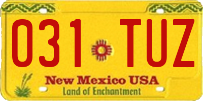 NM license plate 031TUZ