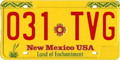 NM license plate 031TVG