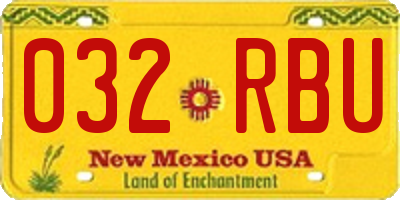 NM license plate 032RBU
