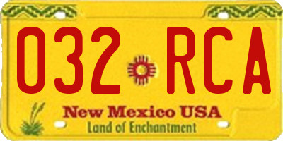 NM license plate 032RCA