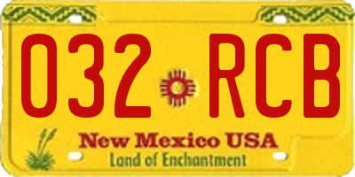 NM license plate 032RCB