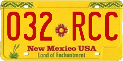 NM license plate 032RCC