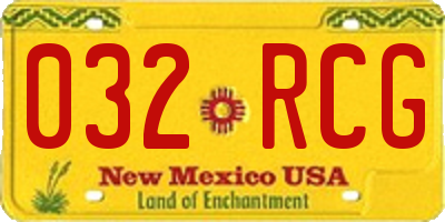 NM license plate 032RCG