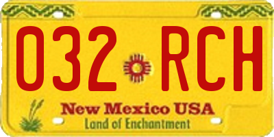 NM license plate 032RCH