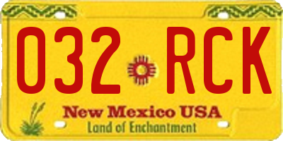 NM license plate 032RCK