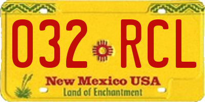 NM license plate 032RCL