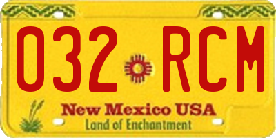 NM license plate 032RCM