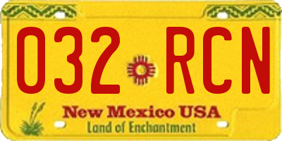 NM license plate 032RCN