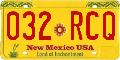 NM license plate 032RCQ
