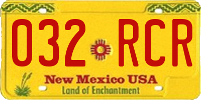 NM license plate 032RCR