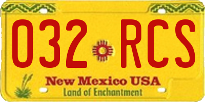 NM license plate 032RCS