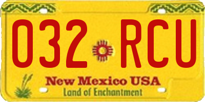 NM license plate 032RCU