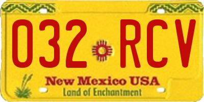 NM license plate 032RCV