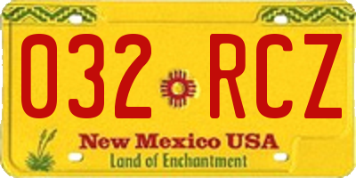 NM license plate 032RCZ