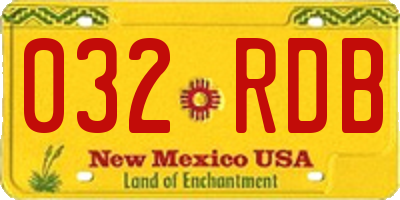 NM license plate 032RDB