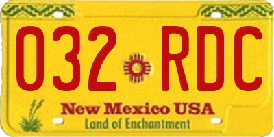 NM license plate 032RDC