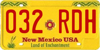 NM license plate 032RDH