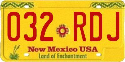 NM license plate 032RDJ