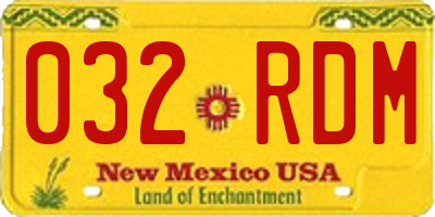 NM license plate 032RDM