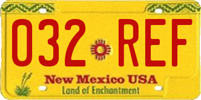 NM license plate 032REF