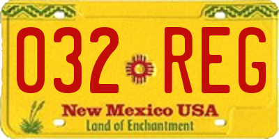NM license plate 032REG