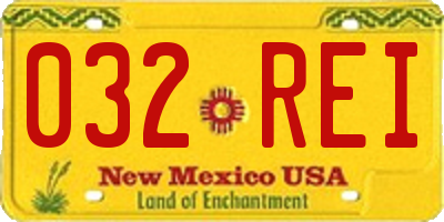 NM license plate 032REI