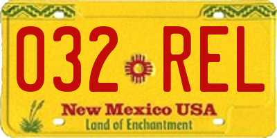 NM license plate 032REL