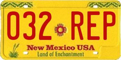 NM license plate 032REP