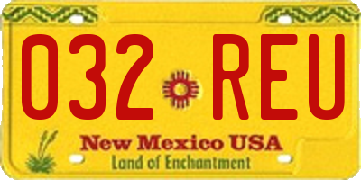 NM license plate 032REU