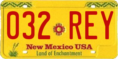 NM license plate 032REY