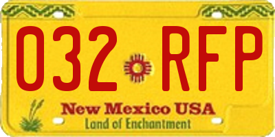 NM license plate 032RFP