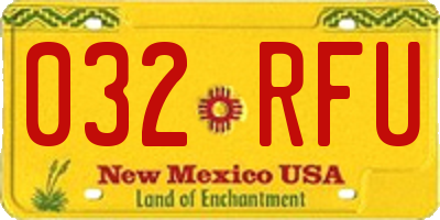NM license plate 032RFU