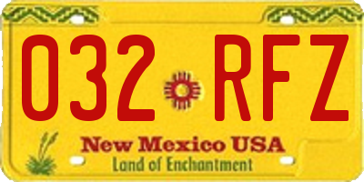 NM license plate 032RFZ
