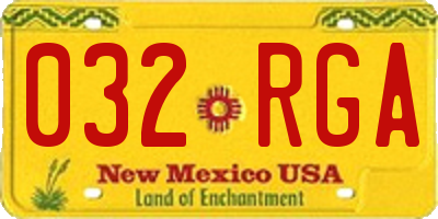 NM license plate 032RGA