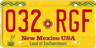 NM license plate 032RGF