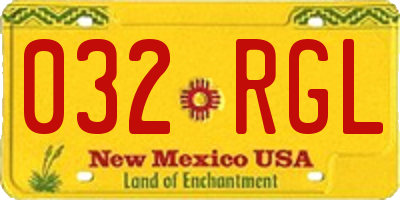 NM license plate 032RGL
