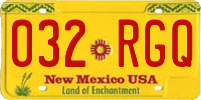 NM license plate 032RGQ