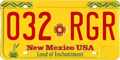 NM license plate 032RGR