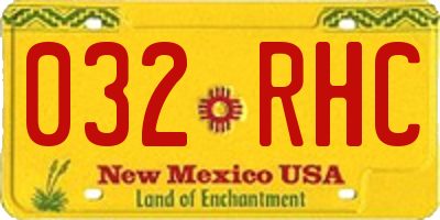 NM license plate 032RHC