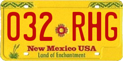 NM license plate 032RHG