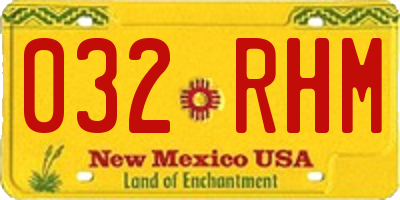 NM license plate 032RHM