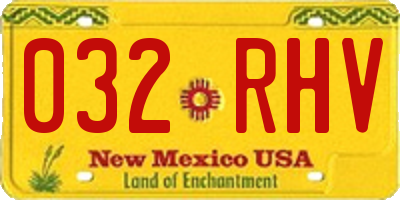 NM license plate 032RHV
