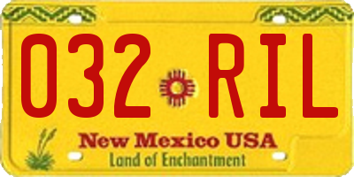 NM license plate 032RIL