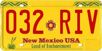 NM license plate 032RIV