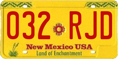NM license plate 032RJD