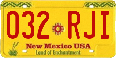 NM license plate 032RJI